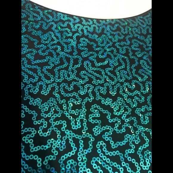 NEW Dress the Population 'Lola' Sequin Body-Con Dress Turquoise [SZ Large‎ ] - Picture 8 of 11